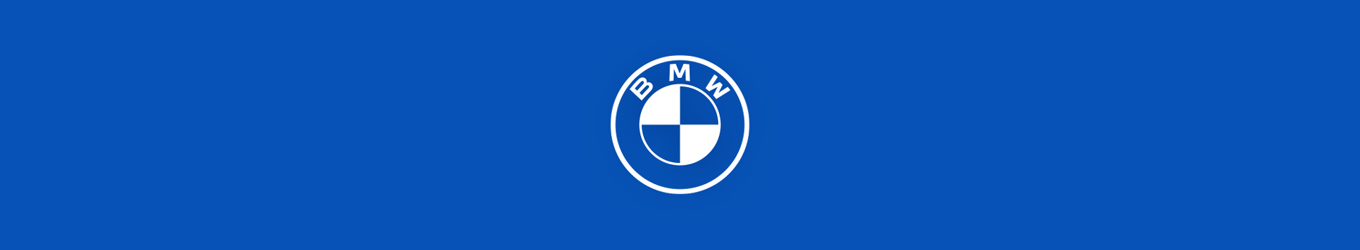 BMW roundel logo in white on top of a BMW-blue background.