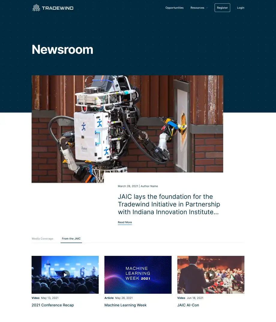 Tradewind newsroom article page